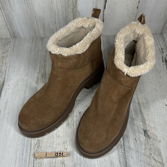 New STEVEN MADDEN Hatcher Bootie Chestnut Suede Faux Fur#1291 - Picture 13 of 13
